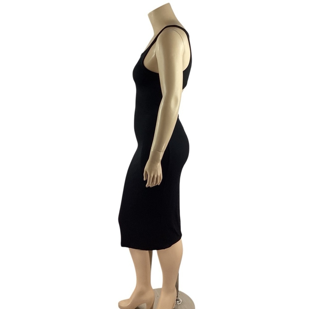 LNA Rilynn Rib Racer Dress Black Cutout Back Size XL - Picture 4 of 7